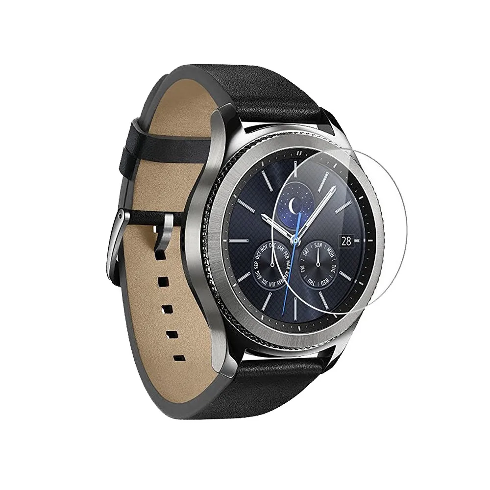 4 шт закаленное стекло для samsung gear S3 Классическая Защитная пленка для экрана Смарт-часы защитное стекло пузырьки бесплатно легко установить - Цвет: Прозрачный