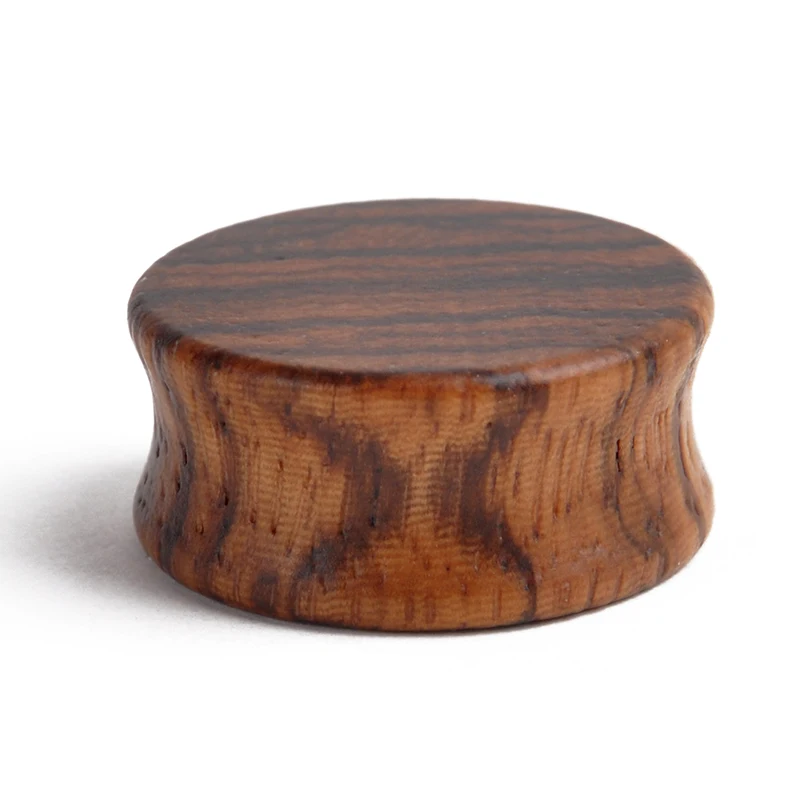 2pcs Ear Plugs Gauges Shellhard Classic 8-25mm Wood Double Flared Saddle Ear Tunnel Piercing Body Jewelry
