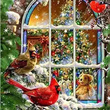 Рождественская Алмазная картина 5D DIY Алмазная картина птица мультяшная домашняя Алмазная вышивка-мозаика изображение на заказ Прямая