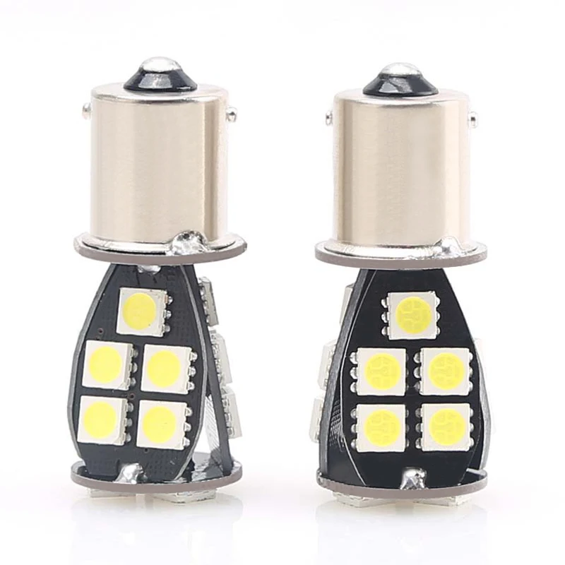 

4pcs LED 1156 BA15S Turn Signal Light P21W S25 18 Led 5050 Chips Brake Lights 6000K White DRL Reverse Lamp Bulb Car Accessories