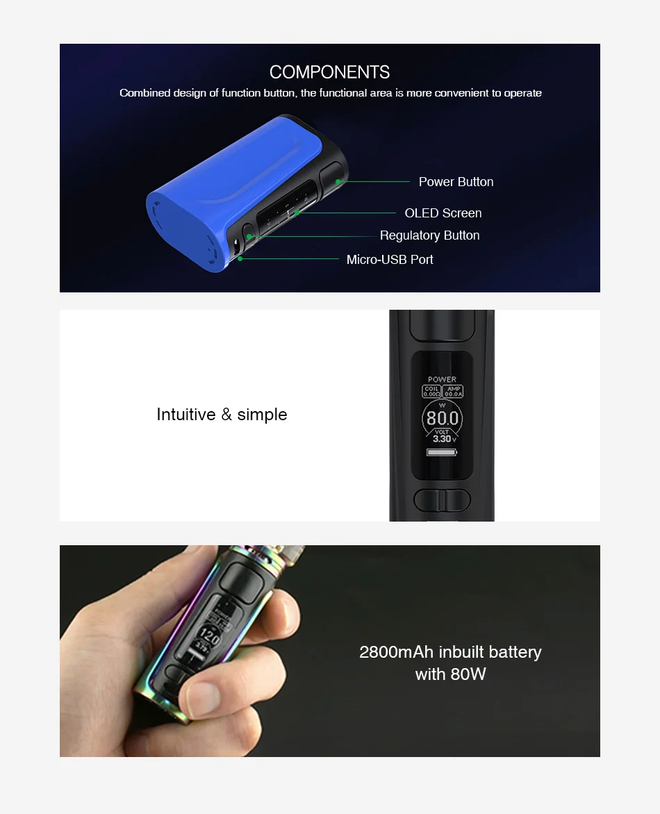 Joyetech eVic Primo Fit 80W TC Box MOD