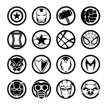

16 pcs/set Marvel Hero Logo Stamp DIY Toy Photosensitive Seal Funny Planner Scrapbooking Stamps and Dies for Card Making