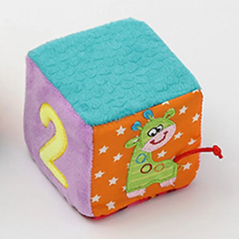 Детский мобильный Волшебный куб, детская игрушка, плюшевый блок, клатч, погремушки для раннего новорожденных, развивающие игрушки для детей 0-12 месяцев - Цвет: 1Pcs random color
