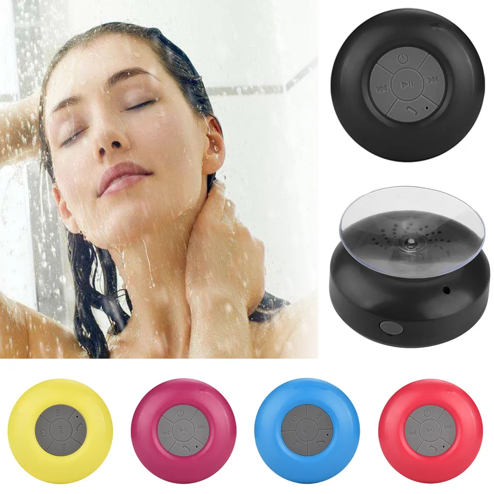 

2019 Popular Stylish design Hands-free Waterproof Wireless Bluetooth Mini Speaker Mic Suction For Shower Lot Ergonomic design