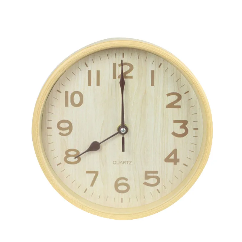 Baratos Gran venta reloj de pared grande diseño moderno imitación de madera colgante Reloj de pared silencioso Vintage decoración Reloj de pared de madera decoración para el hogar