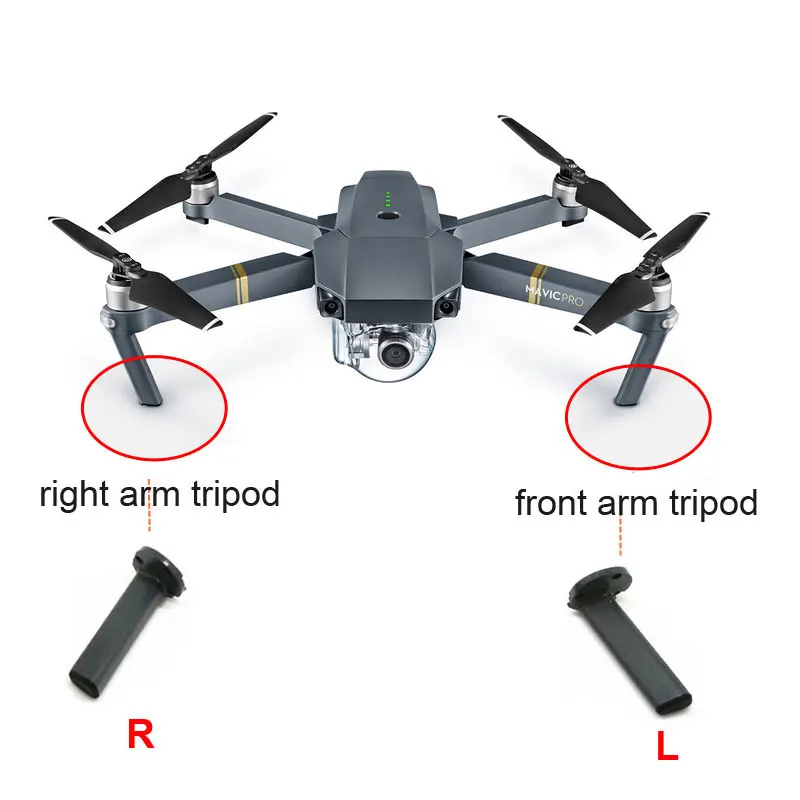 Профессиональный Дрон Квадрокоптер DJI mavic pro с левой/правой передней рукояткой и штативом с камерой 4 k, запчасти для ремонта