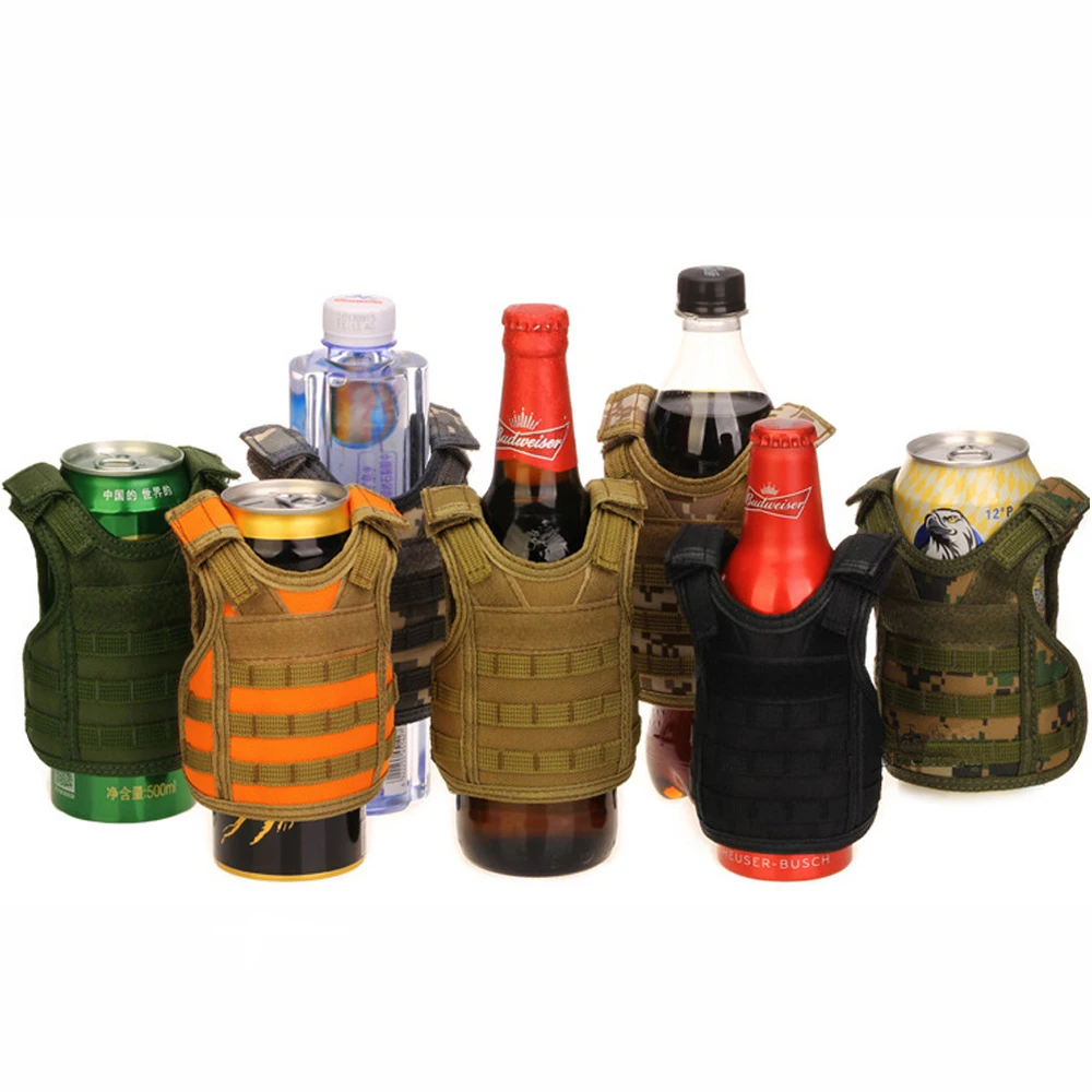 Тактический жилет TENNEIGHT Tacticaln Beer, военный Мини Миниатюрный охотничий жилет, набор для бутылок и напитков, регулируемые плечевые ремни