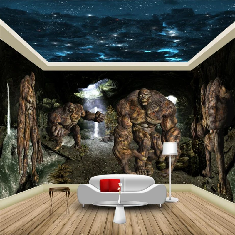 Monster cave full house Custom 3D photo wallpaper for living room sofa personality mural wall paper for walls 3 d contact-paper