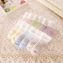 Baby Socks 2016 New Winter Striped Terry Socks Thick Warm Children Infant Boys and Girls Baby