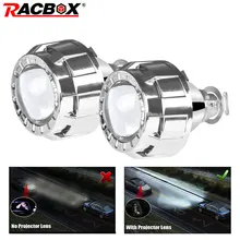 2 шт. 2 дюйма Автомобильный проектор Объектив универсальный би ксенон HID Серебряный кожух модифицированная для H1 ксеноновая лампа H4 H7 мотоциклетная фара DRL