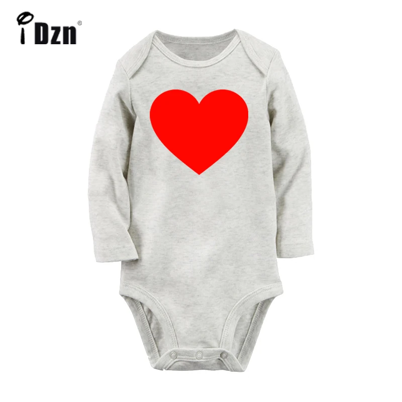 Детский комбинезон с надписью LOVE Red Heart Different Babe Bech shit Crazy Design хлопковый длинными