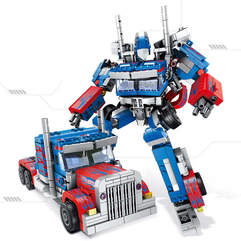Vidiem Creative Construction Building Blocks Toys For Children 6Years DIY Gift 8 in 1 Robot and Car Model Small Bricks 833pcs | Игрушки и