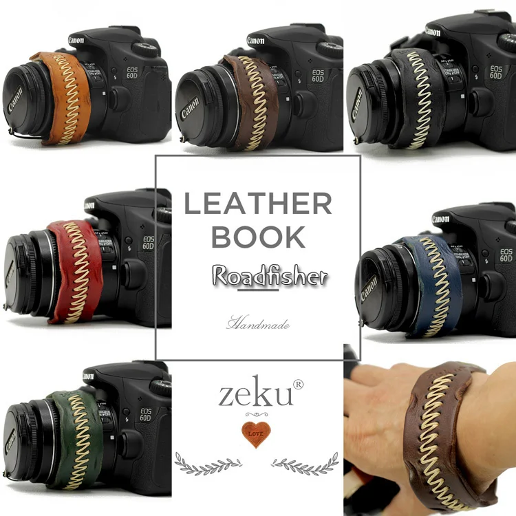 Vintage leather camera wrist strap 7