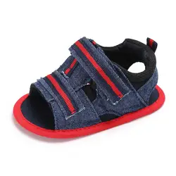 Летняя Повседневная стильная детская обувь для малышей, сандалии для малышей, парусиновая обувь для новорожденных, мягкая обувь для детей