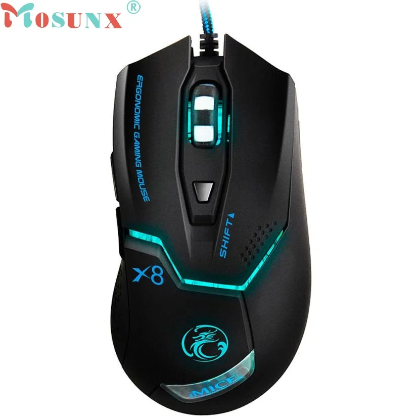 

LED Mouse Gamer X8 Optical 6D USB Wired Gaming Mouse For Your Computer 3000 DPI Wholesale price Feb23 computer accessories