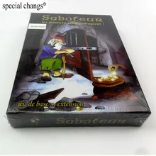 Saboteur 1 + 2 jogos de cartas com instrução em inglês, jogos de tabuleiro dwarf miner jogo de base + placa de extensão jogo jogo tabuleiro
