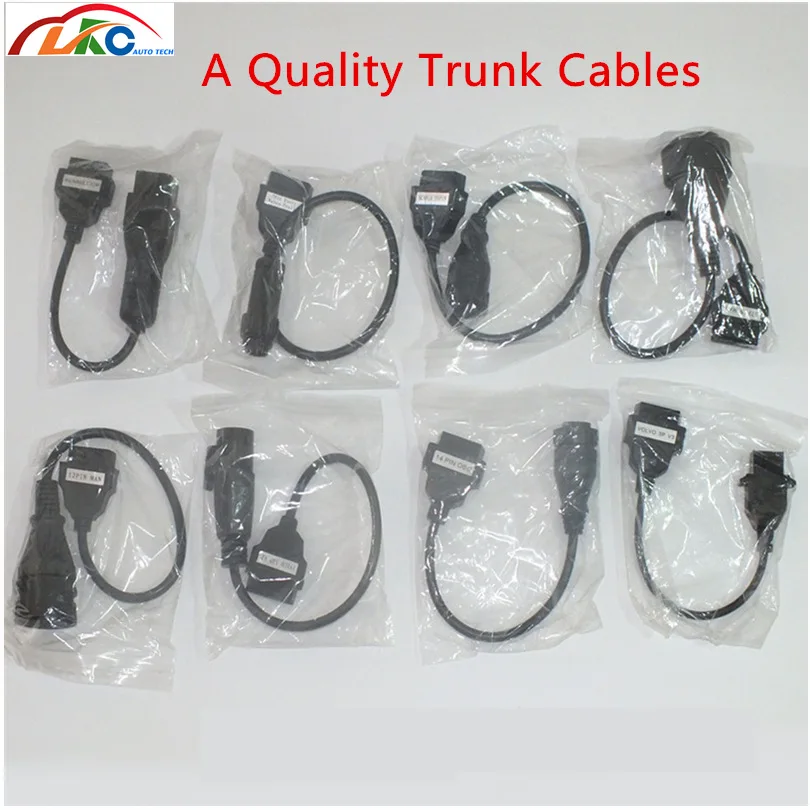 Лучшая цена качественный кабель для тележки полный комплект 8 грузовиков соединительные кабели для TCS для Multidiag Pro