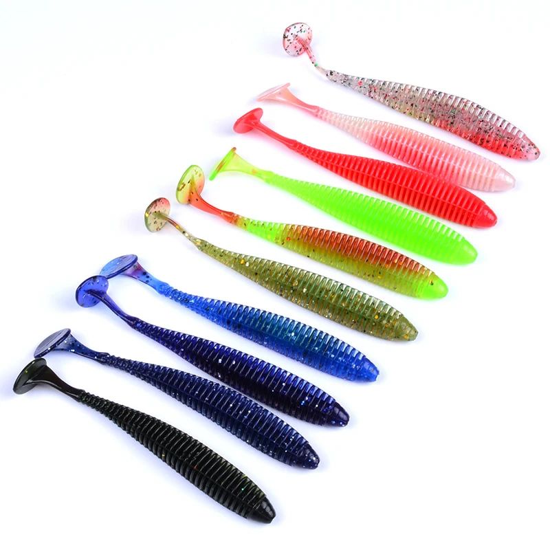 MNILOID 10 шт. 2 4 г 8 5 см искусственная Мягкая приманка Shad Worm Swimbaits лобзик для рыбалки