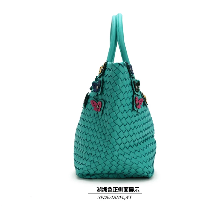 Ткацкая женская сумка большая сумка новая сумка на плечо ручная Корейская бабочка модная повседневная овощная корзина женская сумка