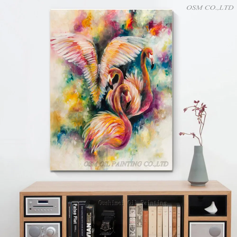 FLAMINGO OIL PAINTING