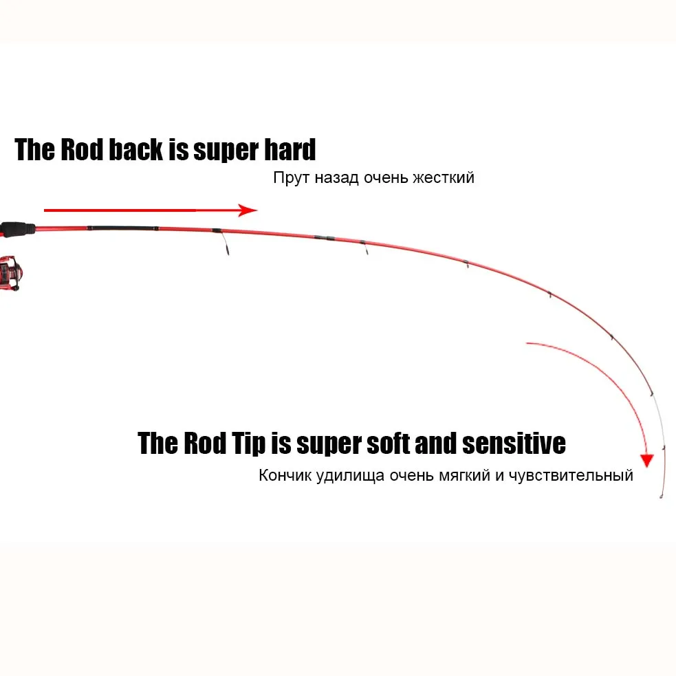 Палисандр новая модель высокоуглеродистой мягкой твердой наконечник форель стержень 1,98 м спиннинг и литье стержень быстрый свет скала
