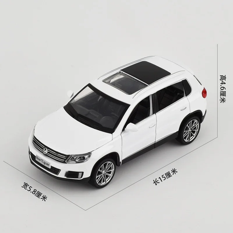 Литые модели автомобилей 1:32 литые из сплава внедорожники Volkswagon Tiguan мигающие