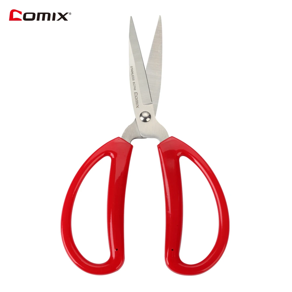 Comix Cutting Scissors Scissor Stainless Steel Tailer Trimmer with Large Handle for Office