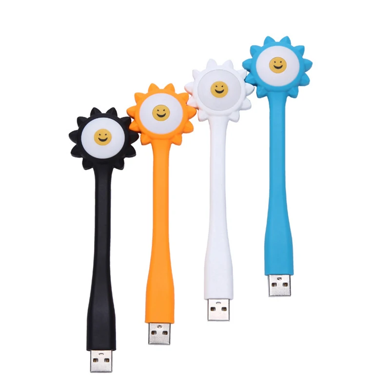  1pcs 4Colors USB Mini LED Night Light And Portable Detachable Fan Flexible Table Lamp Power Bank / 