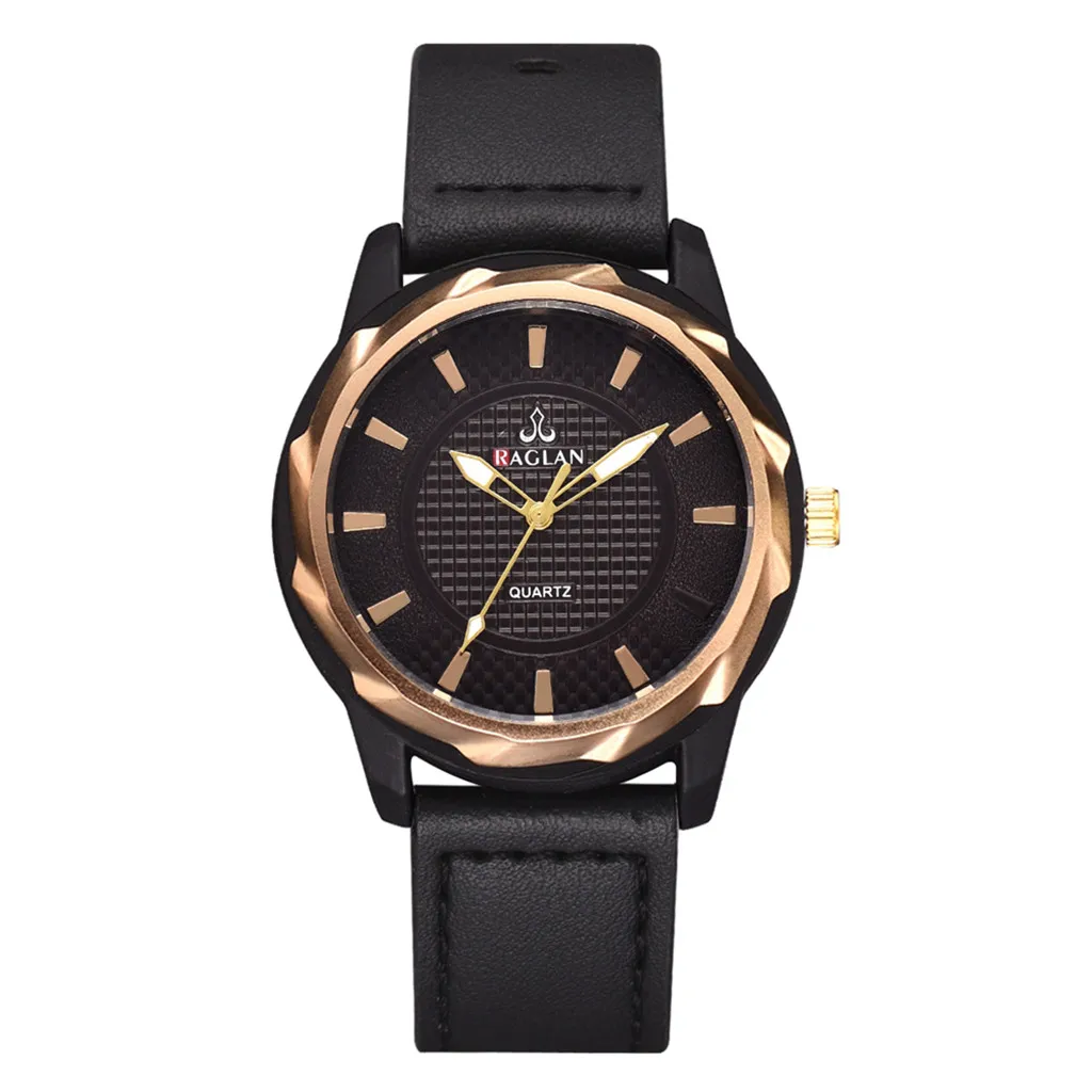 

Mens Watches Top Brand Luxury Fashion Men Quartz Watch High Quality Leather Men's quartz watch    #03