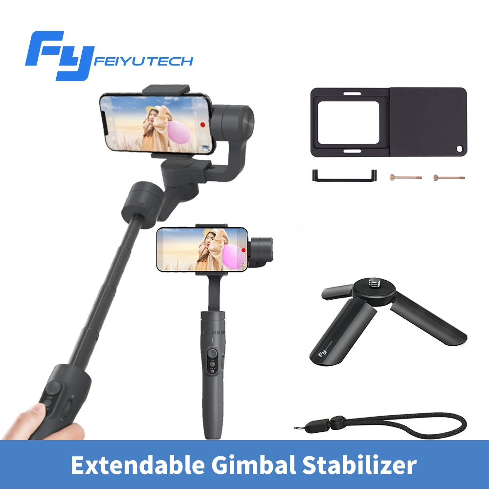 Feiyu vimble 2 vimble2 Smartphone Handheld 3-Axis Gimbal Stabilizer blueteeth selfie stick for iPhone X Gopro Hero Smooth Q feiyutech fy spg c 3 axis handheld smartphone gimbal stabilizer for xiaomi huawei iphone professional selfie stick pk smooth q