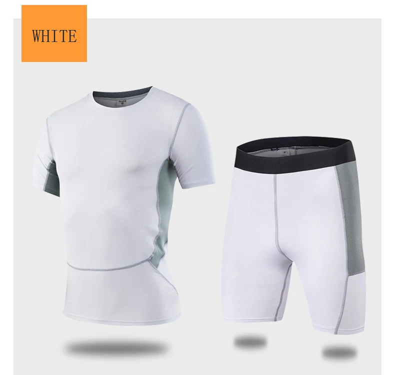 ONEMIX для бега быстросохнущая Спортивная одежда для спортзала фитнес-колготки набор для бега Спортивная одежда для спортзала футболка с коротким рукавом мужские спортивные костюмы