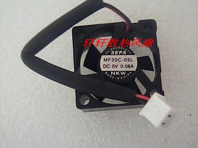 MF20C 05L 20*20*8 мм 0.08A 5V 2008 2 линия микро Вентилятор охлаждения|micro cooling fans|cooling fanmicro fan |