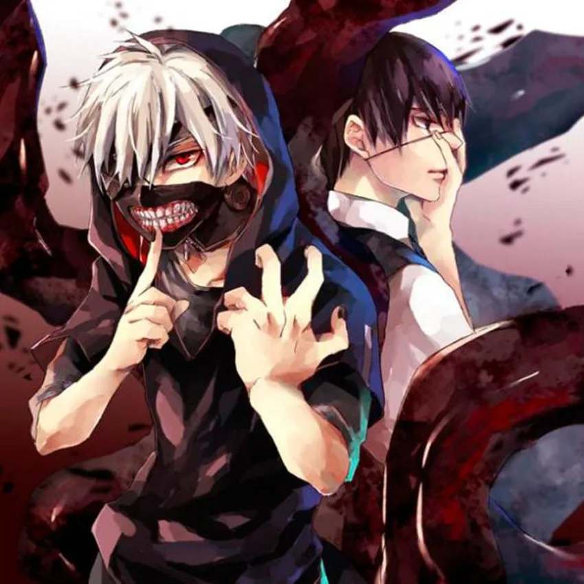 Tokyo Hantu Masker Ritsleting Anime Cosplay Keren Mulut Topeng Kaneki