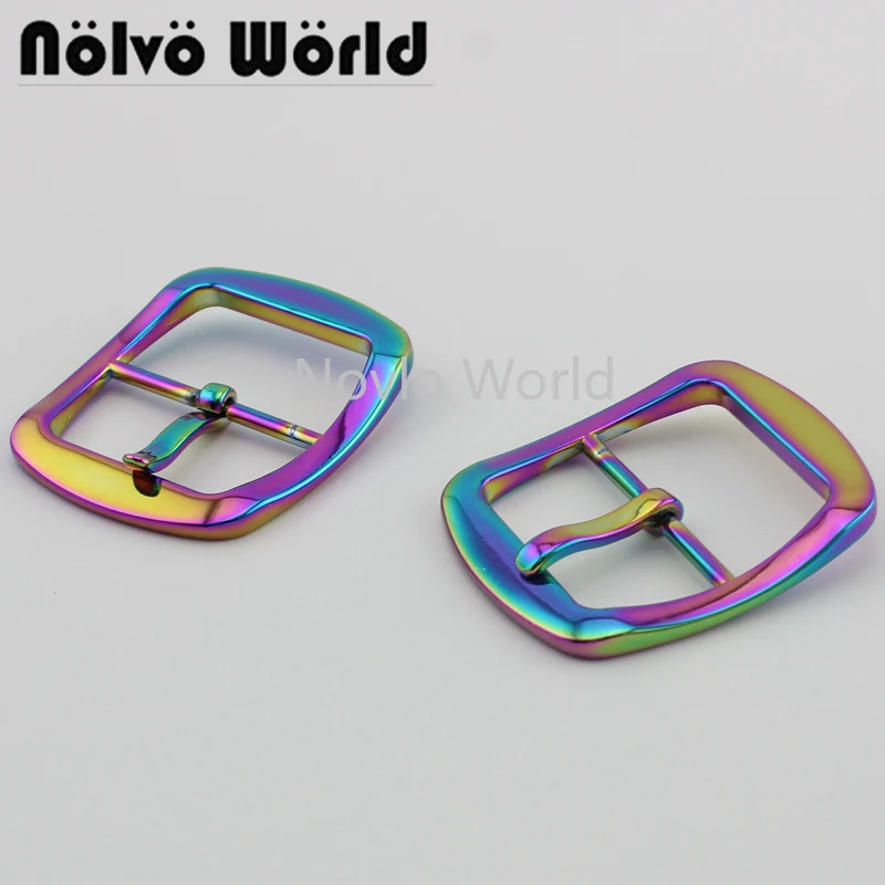 

10-30 pieces, 38.5*39.4mm, high fashion rainbow buckle webbing belt ribbon buckle clasp leather craft diy hardware accessories