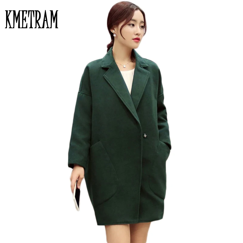 2018 Thicken Autumn Winter Warm Women Woolen Coat Single Button Women Coats And Jackets Loose Cloak Clothing Outwear GQ1664 2018 Thicken Autumn Winter Warm Women Woolen Coat Single Button Women Coats And Jackets Loose Cloak Clothing Outwear GQ1664