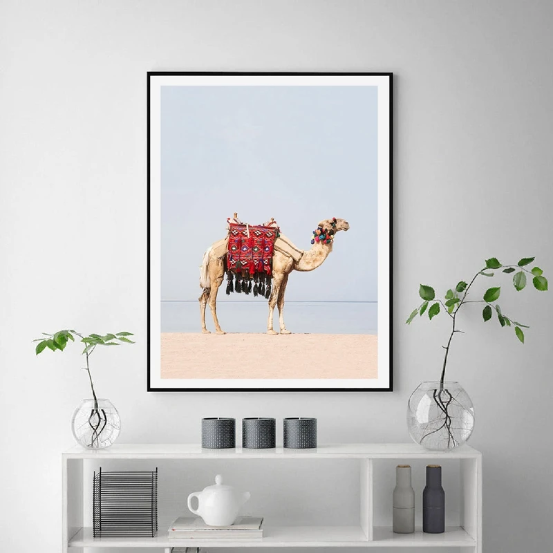 Desert Camel Wall Art Print Living Room Decor