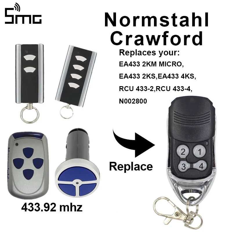 Normstahl Crawford Дверь Гаража Пульт дистанционного управления EA433 2 км MICRO 2KS 4KS RCU 433-2 433