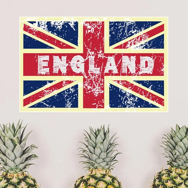 UK England Landmark Flag Mark Illustration Pattern Removable Wall