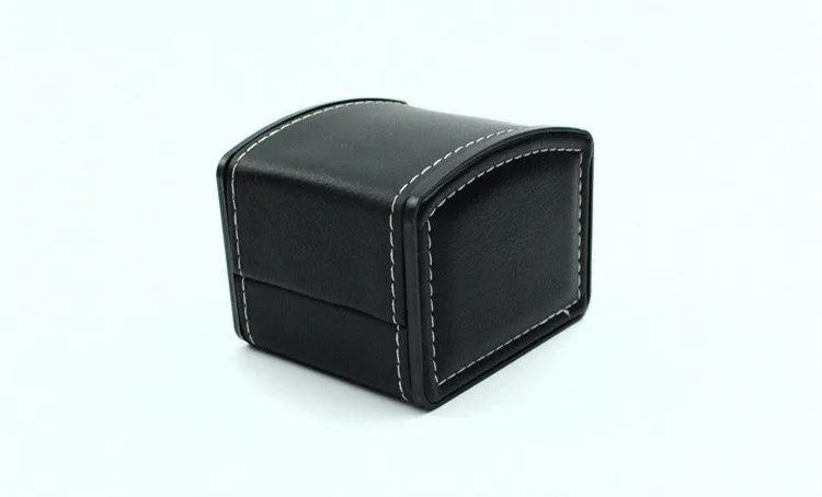 Топ часы с кожаным ремешком коробка одна черная коробка для хранения часов модные часы и подарочные коробки для браслетов Чехлы W007