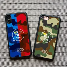 

ArmyGreen Camouflage Phone Case For iPhone X XS Fundas Armor Hard Back Cases For iPhone 6 6S 7 8 Plus Full Protect Cover Coque