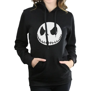 

pink hoodies female streetwear kpop brand tracksuits Jack Skellington 2019 autumn hip-hop long sleeve women casual sweatshirts