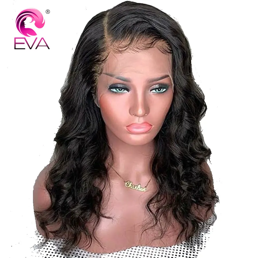 Эва(этиленвинилацетат) волнистые волосы Синтетические волосы на кружеве человеческих волос парики для волос с детскими волосами 13x6 пробор кружево парик бразильский Волосы remy