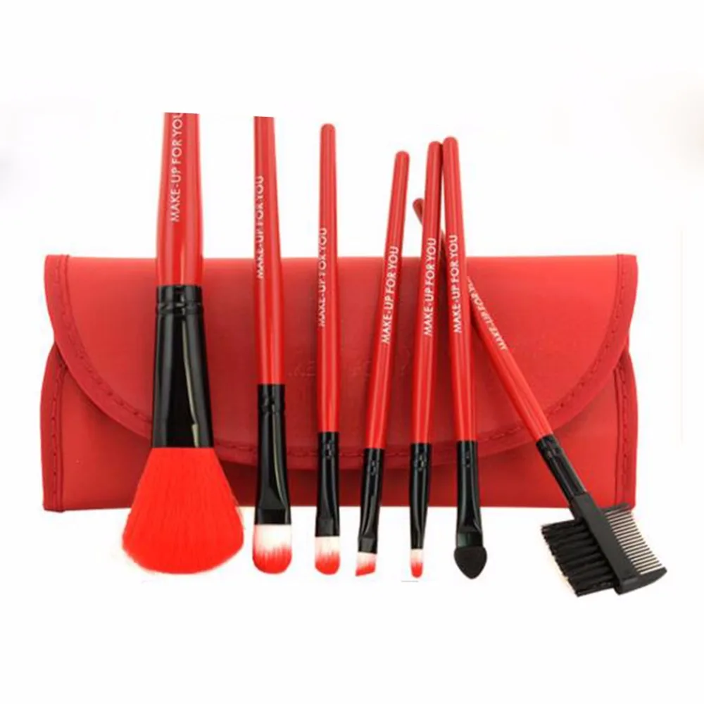 

Pro Makeup Brushes 7 pcs Set Powder Foundation Eyeshadow Eyeliner Lip Brush Tool