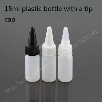 

15 ml tip cover squeezable shower gel shampoo essential oil sample soft sample bottles, 15 cc refilable plastic bottle