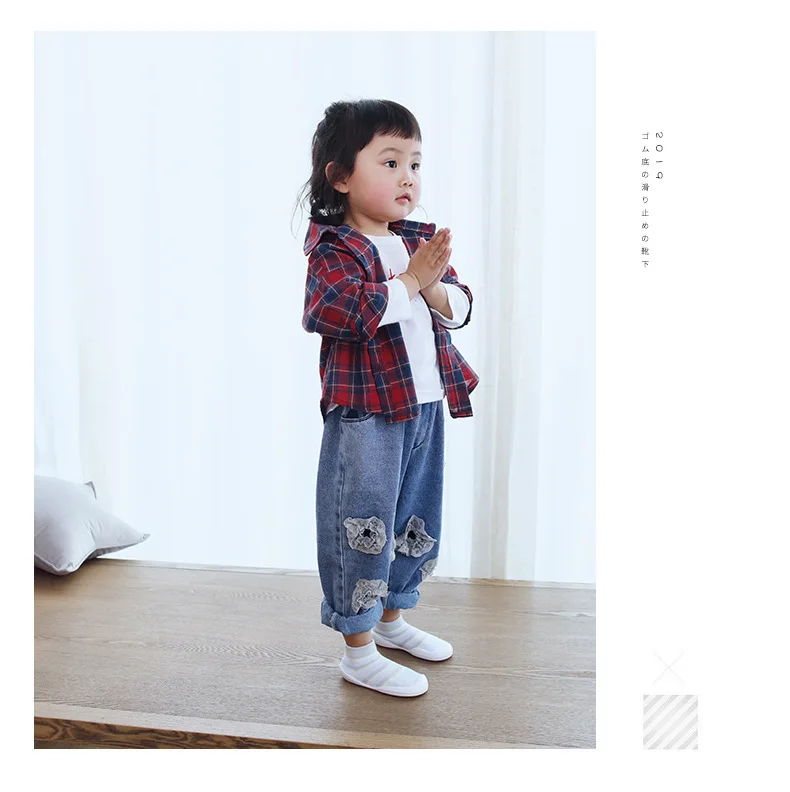 Toddlers Baby Socks Anti-slip Infant Baby Girls Sock Shoe with Rubber Soles Kids First Walker Warm boy girls First walking slipper striped Socks (6)