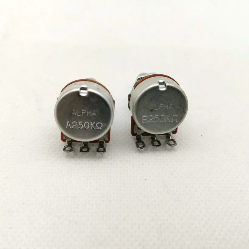 

Alpha Potentiometer ,Guitar Potentiometer A250k / B250k , Used in single coil Pickups ST&TL