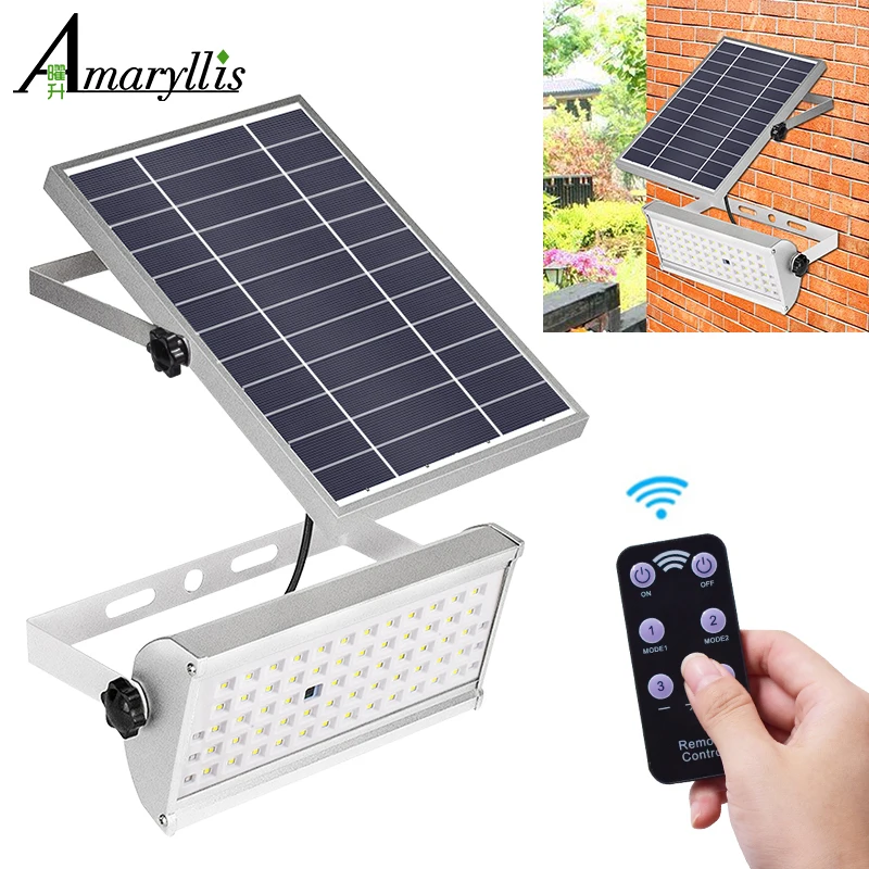 

1500lm Solar Lights Outdoor Garden Waterproof Lamp Lighting 65 leds Two Working Mode With Remote Control Motion Sensor Light