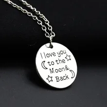 The new Europe English letters circular sweater chain pendant necklace jewelry Z3187