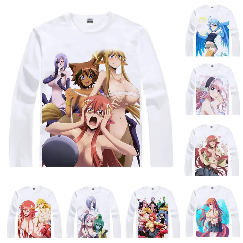 

Coolprint Anime Shirt Monster Musume T-Shirts Multi-style Long Sleeve Everyday Life with Monster Girls Miia Papi Cosplay Shirts