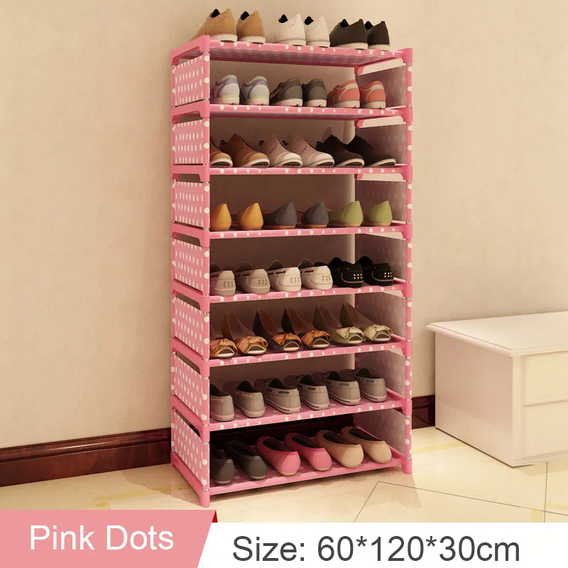 Simple Assembled Shoe Rack Nonwoven Storage Cabinets Shoes Shelf Hallway Furniture Over the Door Saving Space Shoe Organizer